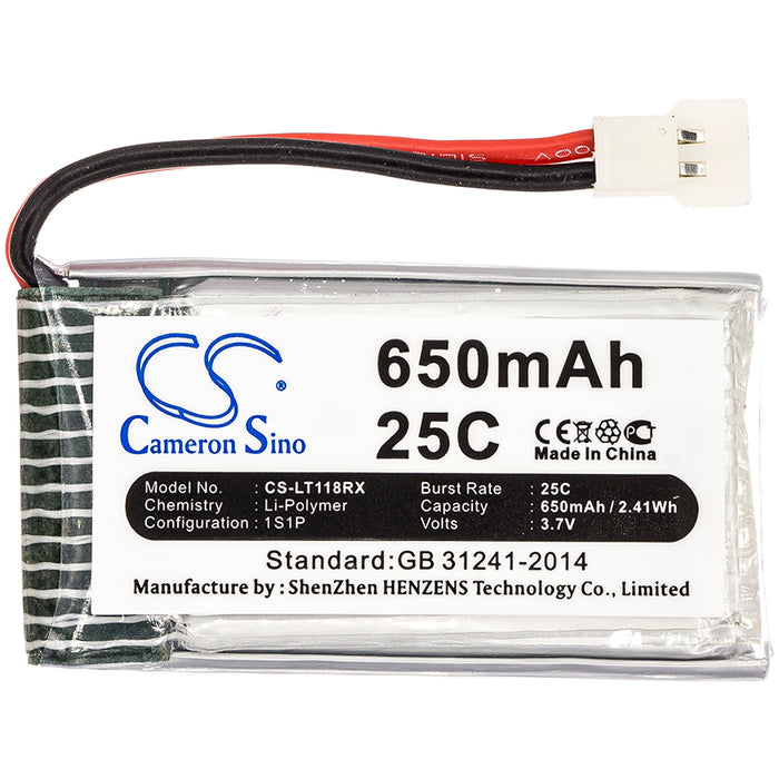 CS-LT118RX : Battery for Cheerson CX-30W - Replaces Hubsan H107C-A24, H107C-A24