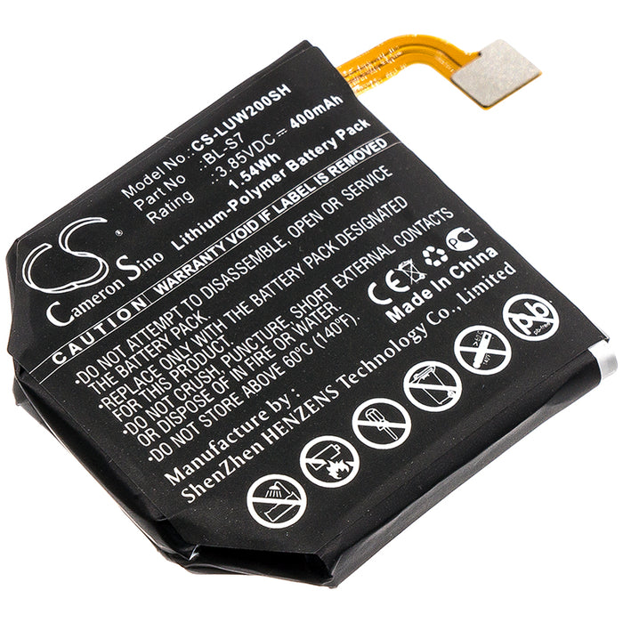 CS-LUW200SH : Battery for LG Watch Urbane 2nd Edition LTE, W200, W280 and others - Replaces LG BL-S7