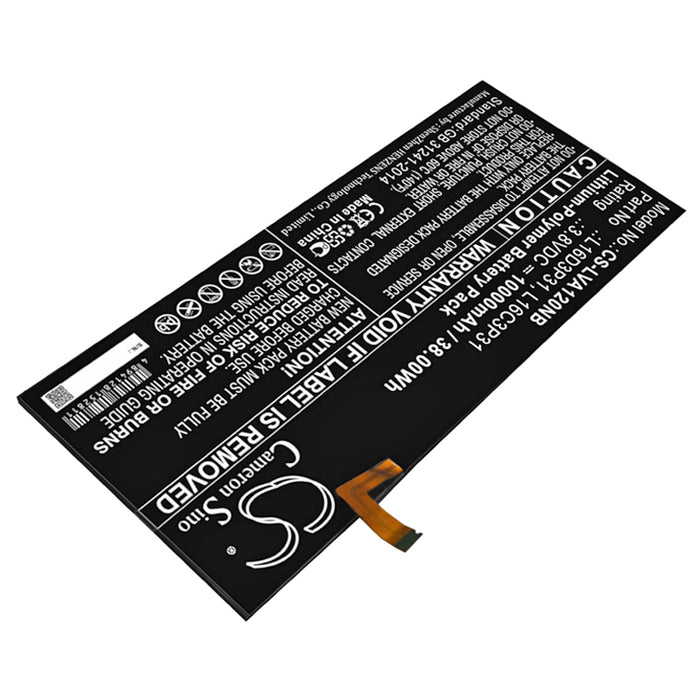 CS-LVA120NB : Battery for Lenovo Yoga A12, YB-Q501F ZA1Y0061US - Replaces Lenovo L16D3P31, L16C3P31