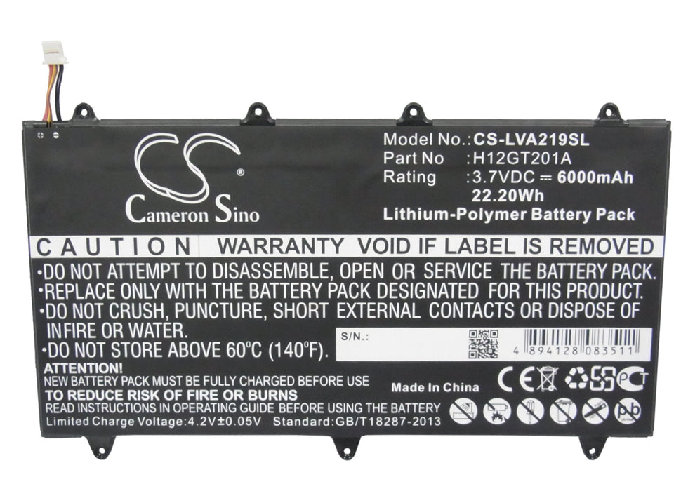 CS-LVA219SL : Battery for Lenovo IdeaPad A2109, IdeaPad A2109 9", IdeaPad A2109A and others - Replaces Lenovo H12GT201A