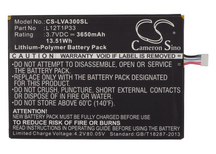 CS-LVA300SL : Battery for Lenovo IdeaPad A3000, IdeaPad A3000-H, Ideapad A1010 and others - Replaces Lenovo L12T1P33, L12D1P31