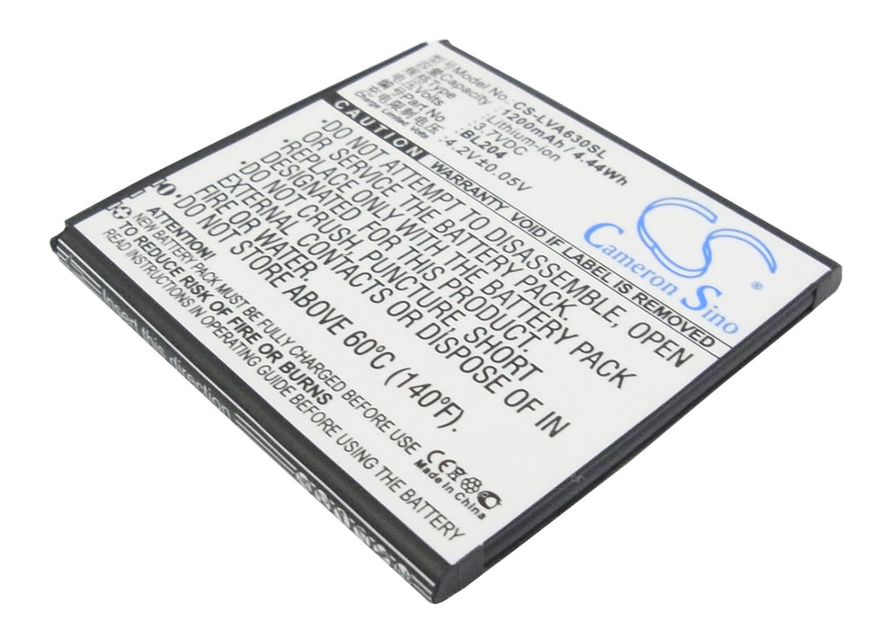 CS-LVA630SL : Battery for Lenovo A586, A765e, A630T and others - Replaces Lenovo BL204