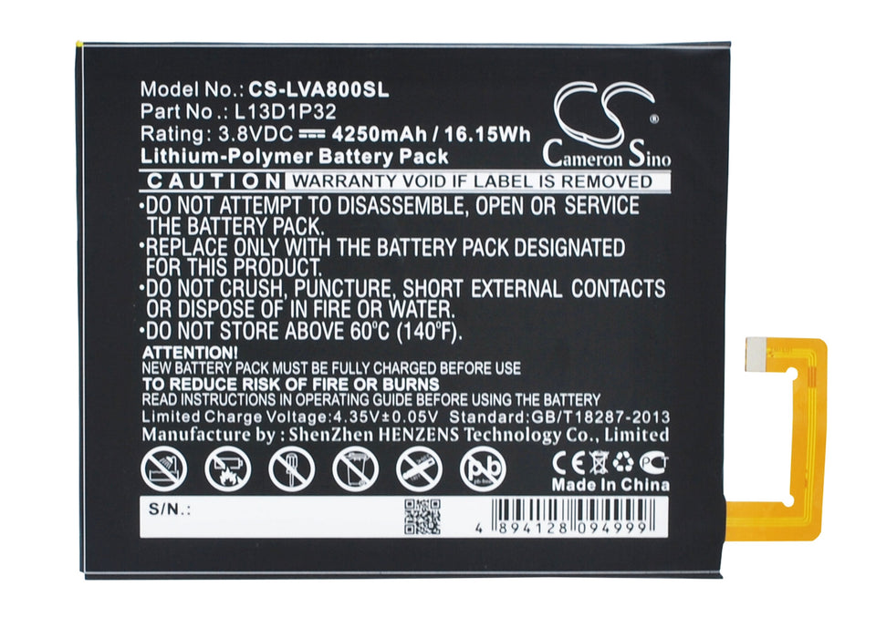 CS-LVA800SL : Battery for Lenovo IdeaPad A8, IdeaPad A8-50, IdeaPad A5500 and others - Replaces Lenovo L13D1P32