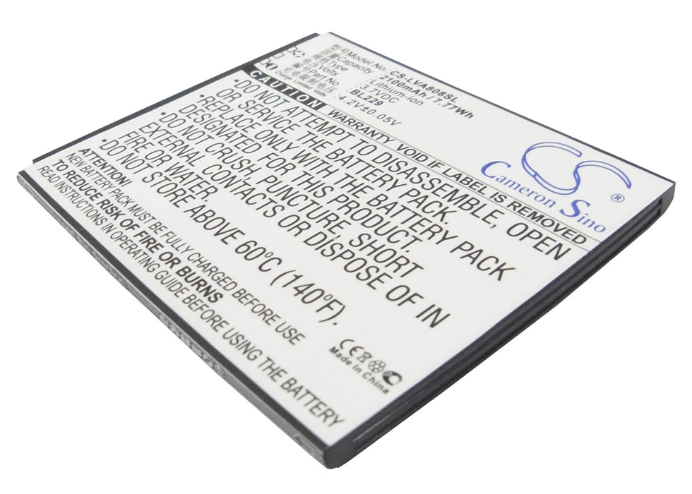 CS-LVA808SL : Battery for Lenovo A8, A808T, A806 - Replaces Lenovo BL229