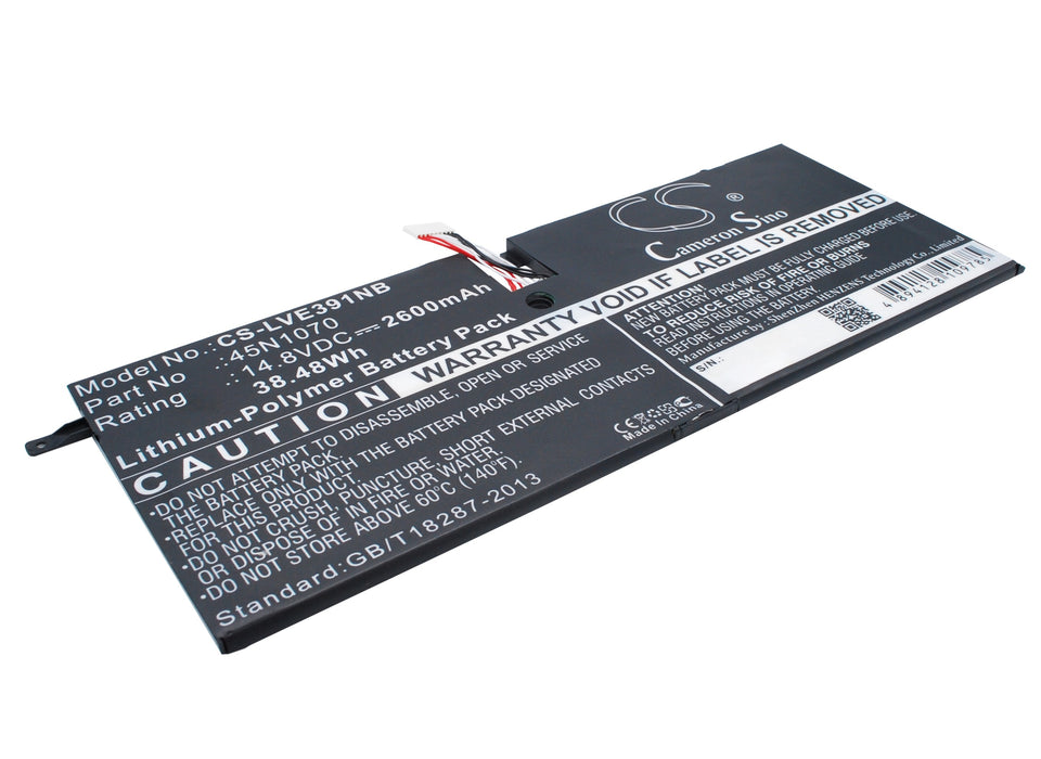 CS-LVE391NB : Battery for Lenovo ThinkPad X1 Carbon 3444, ThinkPad X1 Carbon 3448, ThinkPad X1 Carbon 3460 and others - Replaces Lenovo 45N1070, 45N1071