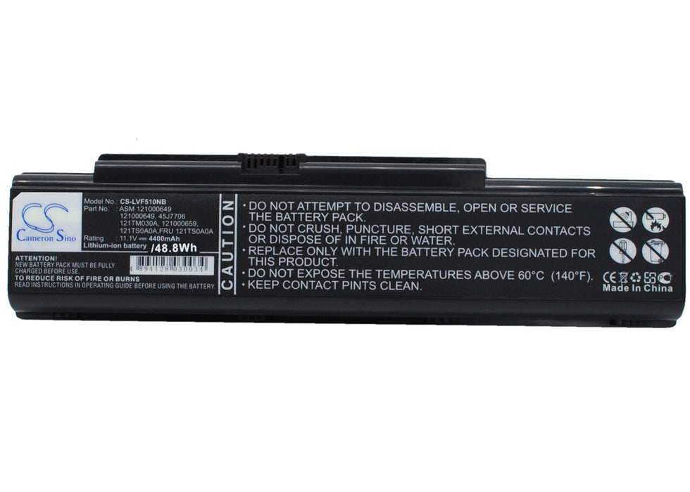CS-LVF510NB : Battery for Lenovo IdeaPad Y710, IdeaPad Y730, IdeaPad Y530 and others - Replaces Lenovo 121TM030A, 121000659, 121TS0A0A and others