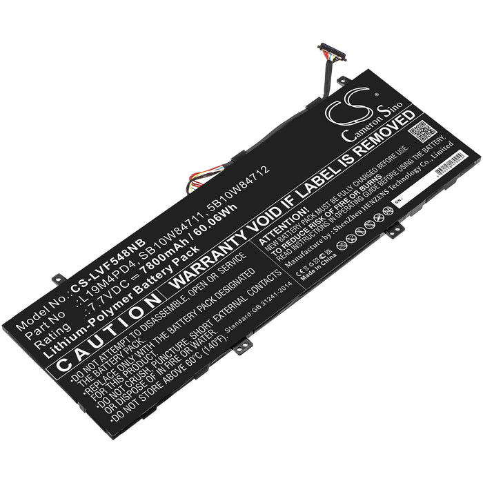 CS-LVF548NB : Battery for Lenovo Flex 5G, Flex 5G-14Q8CX05(81XE/82AK) - Replaces Lenovo L19M4PD4, SB10W84711, 5B10W84712