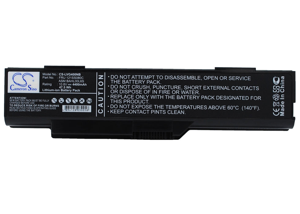CS-LVG400NB : Battery for Lenovo 3000 G410, 3000 G400 14001, 3000 G400 2048 and others - Replaces Lenovo FRU 121SS080C, ASM BAHL00L6S, BAHL00L65