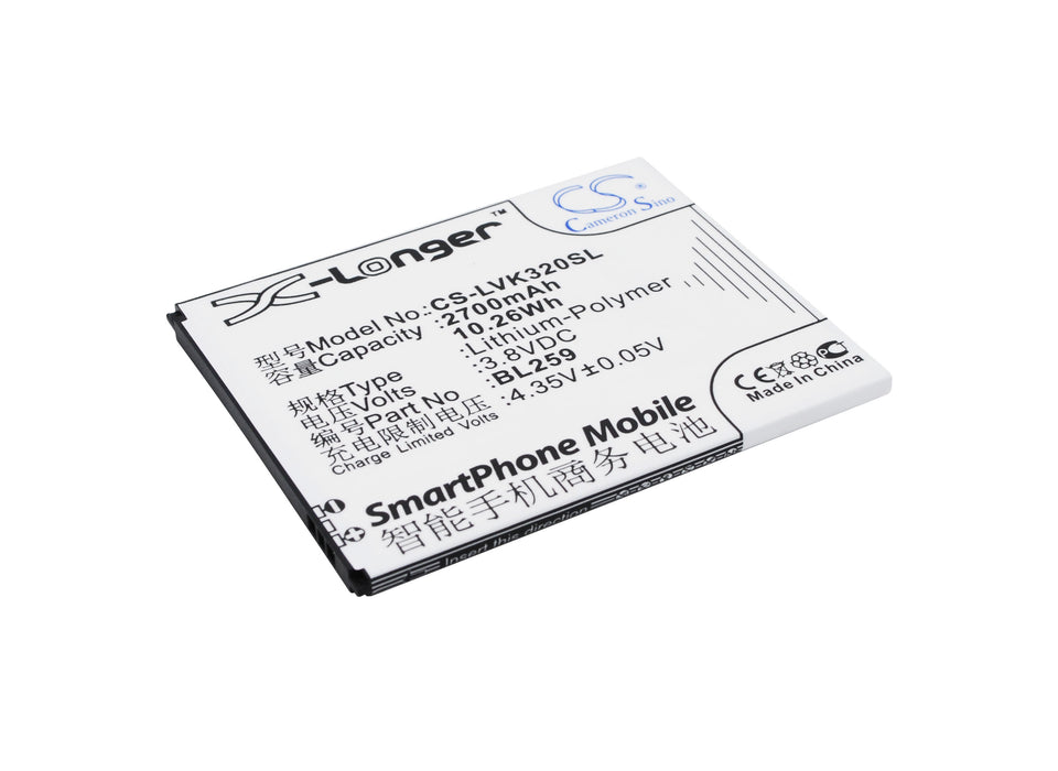 CS-LVK320SL : Battery for Lenovo Lemon 3, Lemon 3 Dual SIM TD-LTE, K32C36 - Replaces Lenovo BL259