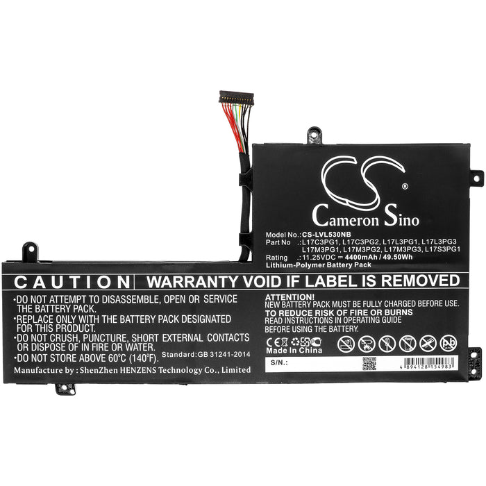 CS-LVL530NB : Battery for Lenovo Legion Y530, Legion Y730 15-ICH, Legion Y7000 and others - Replaces Lenovo L17C3PG1, L17C3PG2, L17L3PG1 and others