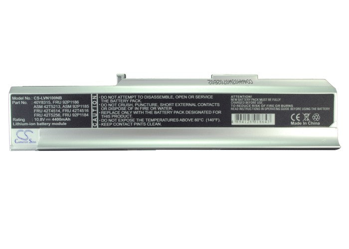 CS-LVN100NB : Battery for Lenovo 3000 C200 8922, 3000 C200, 3000 N100 0689 and others - Replaces Lenovo 40Y8315, 40Y8322, ASM 42T5213 and others
