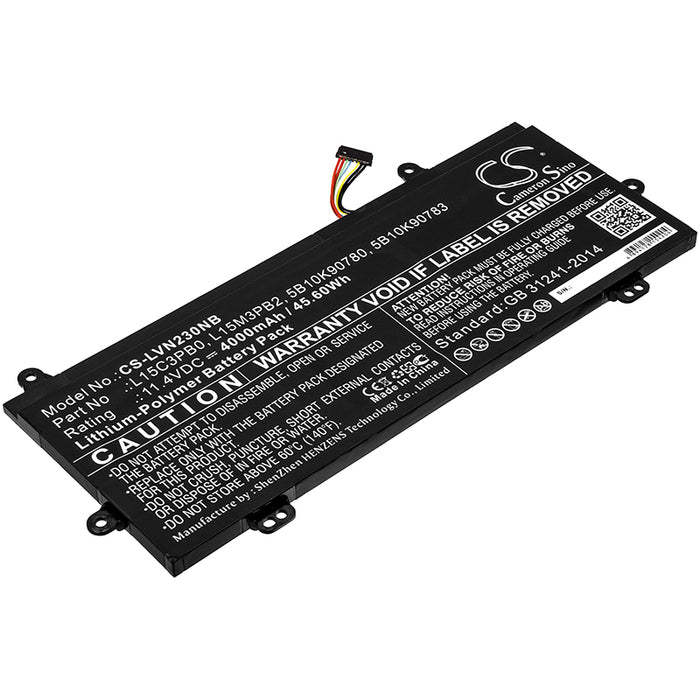 CS-LVN230NB : Battery for Lenovo Winbook N22, Winbook N23 - Replaces Lenovo L15M3PB2, 5B10K90780, L15C3PB0 and others