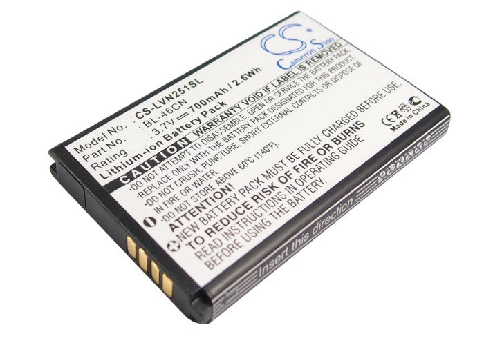 CS-LVN251SL : Battery for LG Cosmos 2, VN251, A340 and others - Replaces LG BL-46CN, EAC61638202