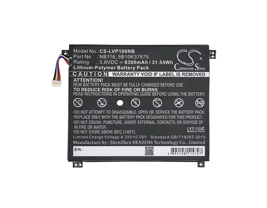 CS-LVP100NB : Battery for Lenovo IdeaPad 100S, IdeaPad 100S-11IBY 80R2, IdeaPad 100S-11IBY 80R2002HGE and others - Replaces Lenovo NB116, 1004036-196059-1, 5B10K37675