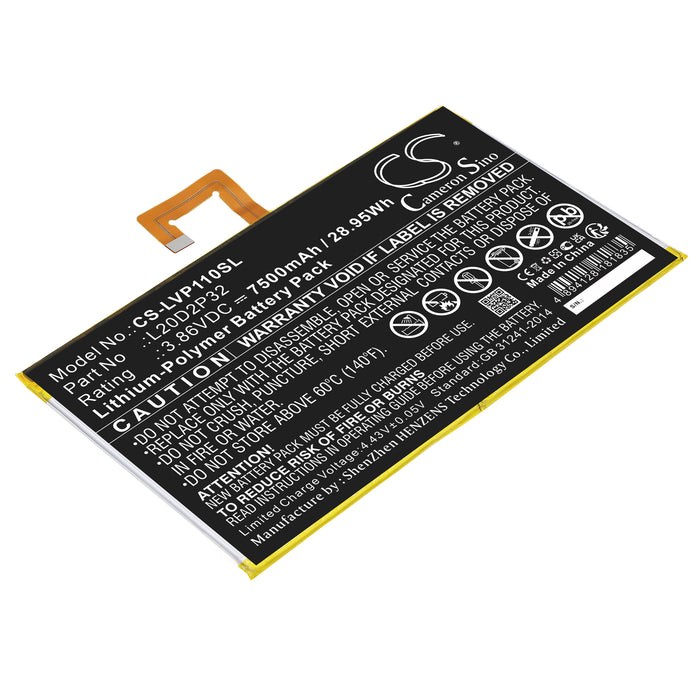 CS-LVP110SL : Battery for Lenovo Tab P11, TB-J606F, TB-J607Z and others - Replaces Lenovo L20D2P32