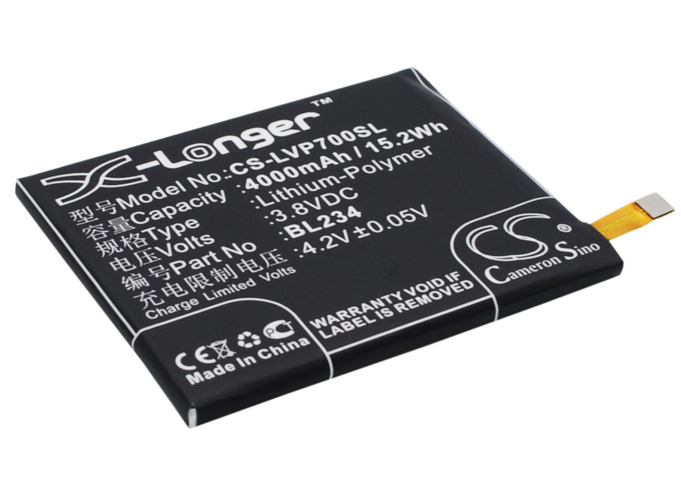 CS-LVP700SL : Battery for Lenovo P70t, VIBE P1m, A5000 DUAL - Replaces Lenovo BL234