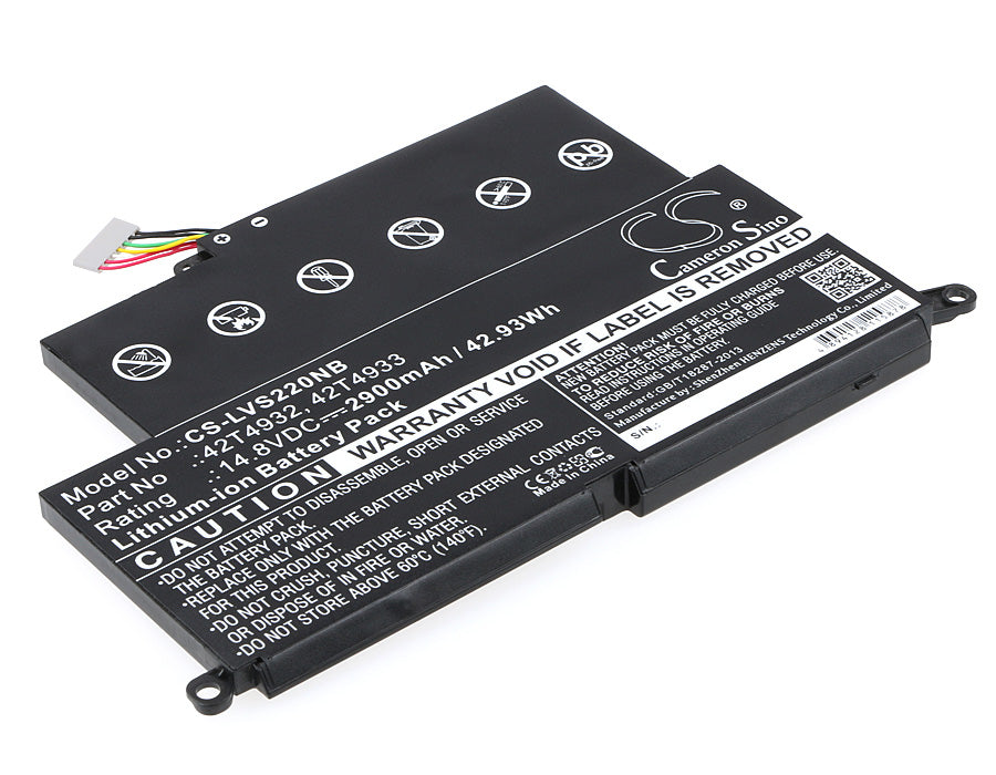 CS-LVS220NB : Battery for Lenovo Thinkpad Edge E220s, ThinkPad Edge E420S - Replaces Lenovo 42T4932, 42T4933, 42T4934 and others