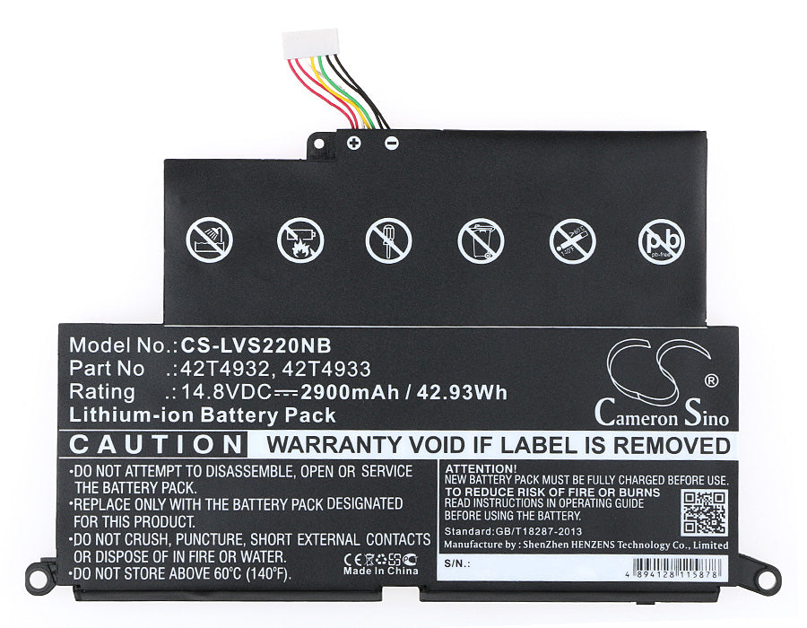 CS-LVS220NB : Battery for Lenovo Thinkpad Edge E220s, ThinkPad Edge E420S - Replaces Lenovo 42T4932, 42T4933, 42T4934 and others