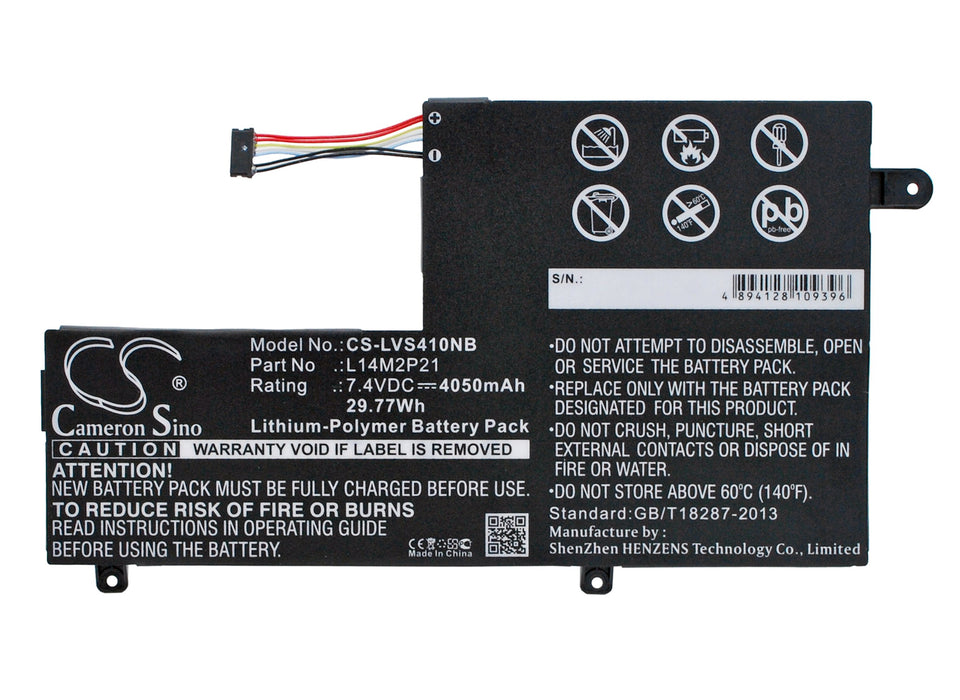 CS-LVS410NB : Battery for Lenovo S41, S41-70, S41-70AM and others - Replaces Lenovo L14L2P21, 5B10G78610, 5B10G78612 and others