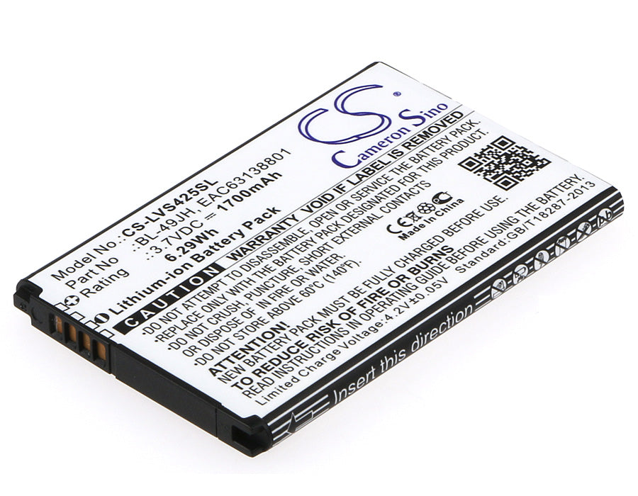 CS-LVS425SL : Battery for LG K4, K4 Dual SIM LTE, K130 and others - Replaces LG BL-49JH, EAC63138801