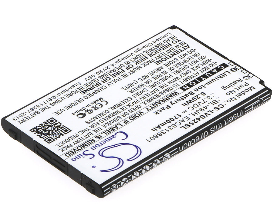 CS-LVS425SL : Battery for LG K4, K4 Dual SIM LTE, K130 and others - Replaces LG BL-49JH, EAC63138801