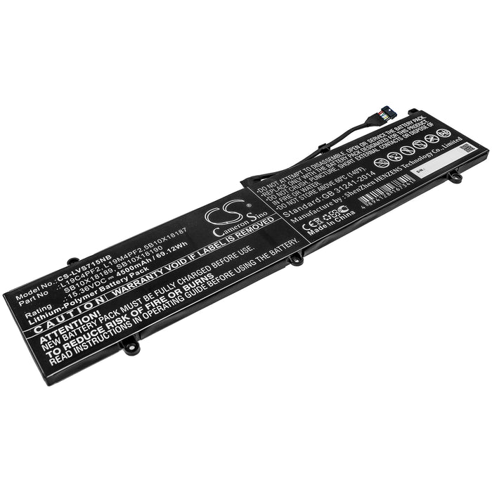 CS-LVS715NB : Battery for Lenovo Yoga Slim 7 15, Yoga Slim 7-15IMH05 - Replaces Lenovo L19C4PF2, 5B10X18187, L19M4PF2 and others