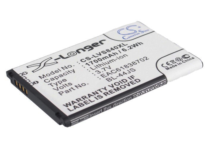 CS-LVS840XL : Battery for LG VS840, Lucid, Cayman and others - Replaces LG BL-44JS, EAC61838702