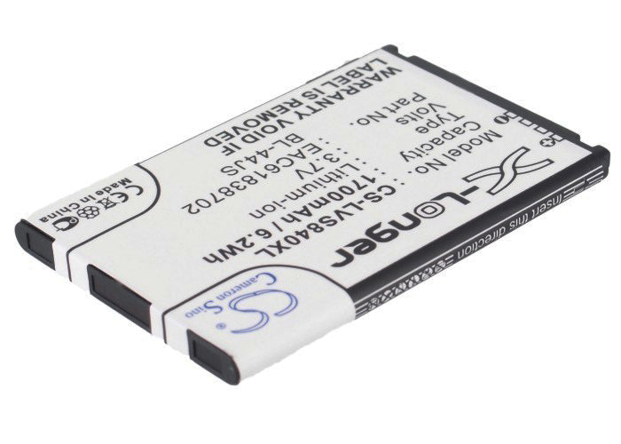 CS-LVS840XL : Battery for LG VS840, Lucid, Cayman and others - Replaces LG BL-44JS, EAC61838702