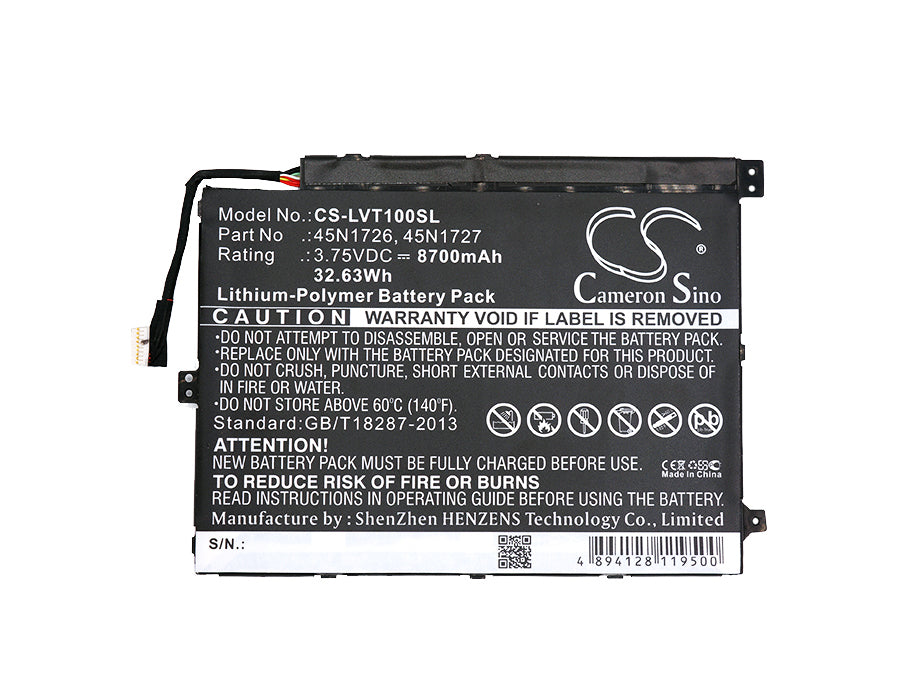 CS-LVT100SL : Battery for Lenovo Thinkpad 10, Z3795 - Replaces Lenovo 45N1726, 45N1727, 45N1728 and others