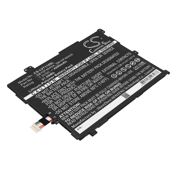 CS-LVT110SL : Battery for Lenovo Thinkpad 10 2nd, Thinkpad 10 20E3, Thinkpad 10 20E4 - Replaces Lenovo SB10F46454, SB10F46455, 00HW016 and others