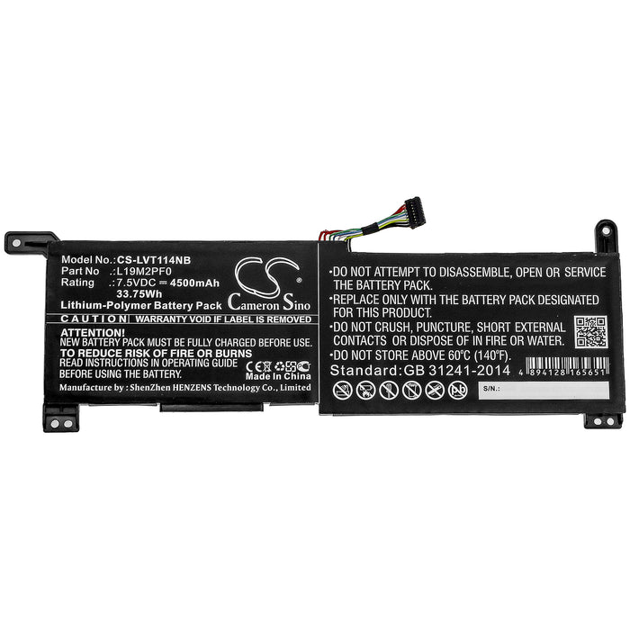 CS-LVT114NB : Battery for Lenovo IdeaPad 1-11ADA05(82GV), IdeaPad 1-14ADA05 82GW002QAU, IdeaPad 1-14ADA05(82GW) and others - Replaces Lenovo L19M2PF0, 5B10W67171, SB10V25256 and others