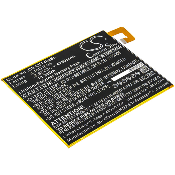 CS-LVT480SL : Battery for Lenovo Tab4 8, Tab4 8 Plus, TB-8704X and others - Replaces Lenovo L16D1P34