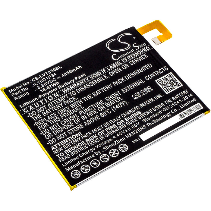 CS-LVT850SL : Battery for Lenovo Tab 4, Tab4, ZA2B0009US and others - Replaces Lenovo L16D1P34