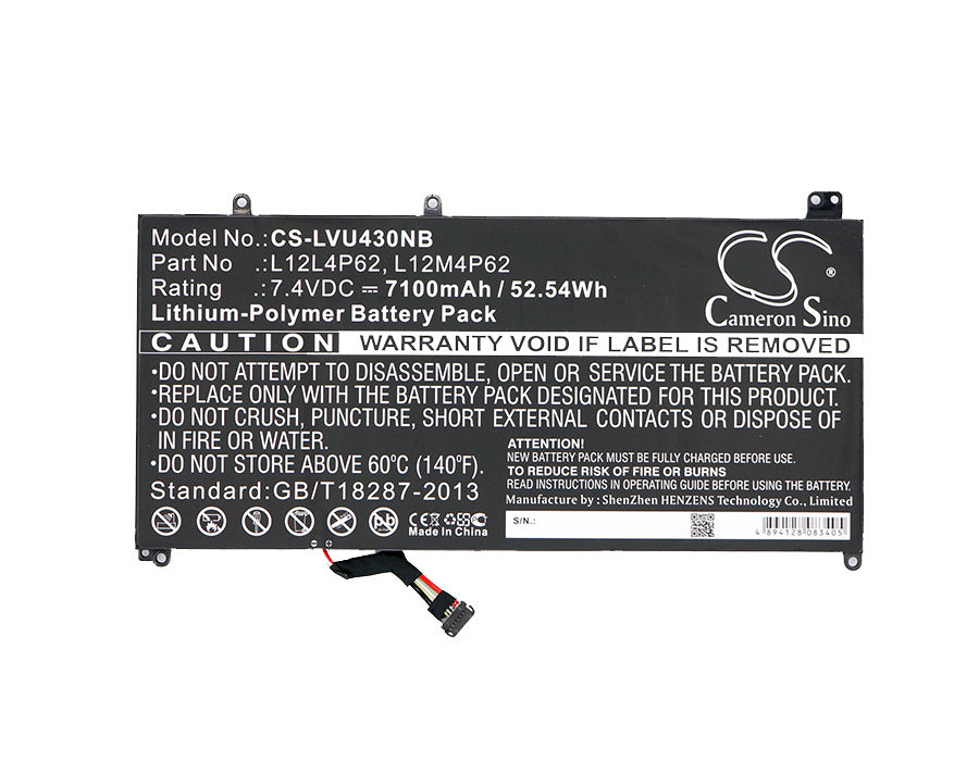 CS-LVU430NB : Battery for Lenovo IdeaPad U430, IdeaPad U430 Touch-59371574, IdeaPad U430P and others - Replaces Lenovo L12L4P62, L12M4P62