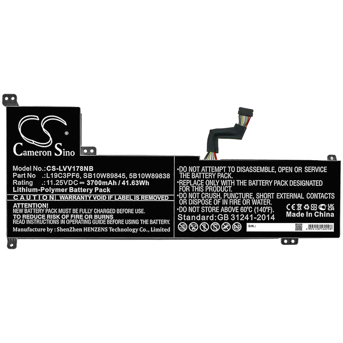 CS-LVV178NB : Battery for Lenovo V17-IIL (82GX), ideapad 3-17IML0 81WCCTO1WW, ideapad 3-17IML05 1WC007HAU - Replaces Lenovo L19C3PF6, SB10W89845, 5B10W89838