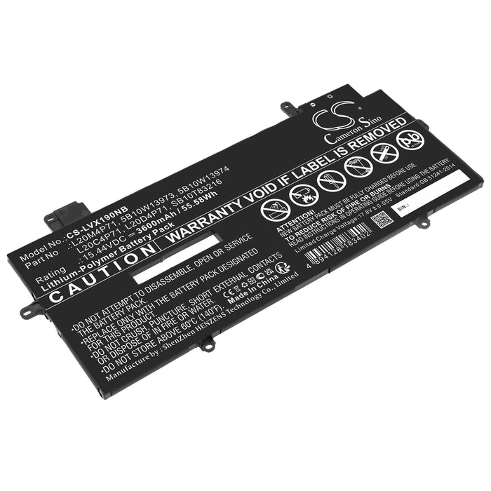 CS-LVX190NB : Battery for Lenovo ThinkPad X1 Carbon Gen 9-20XW005JGM, ThinkPad X1 Yoga Gen 6 20XY004PMX, ThinkPad X1 Yoga Gen 6 20XY003BAT and others - Replaces Lenovo 5B10W13973, 5B10W13974, 5B10W13975 and others