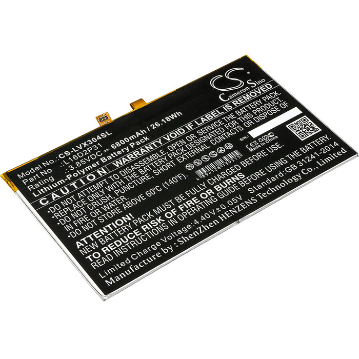 CS-LVX304SL : Battery for Lenovo Tab 4 10, Tab 4 10.1, TB-X304F and others - Replaces Lenovo L16D2P31