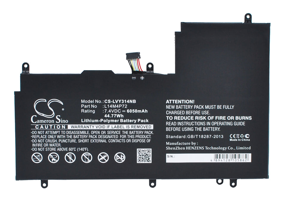 CS-LVY314NB : Battery for Lenovo Yoga 3 14, Yoga 700 14ISK, Yoga 3 1470 and others - Replaces Lenovo L14M4P72, L14S4P72