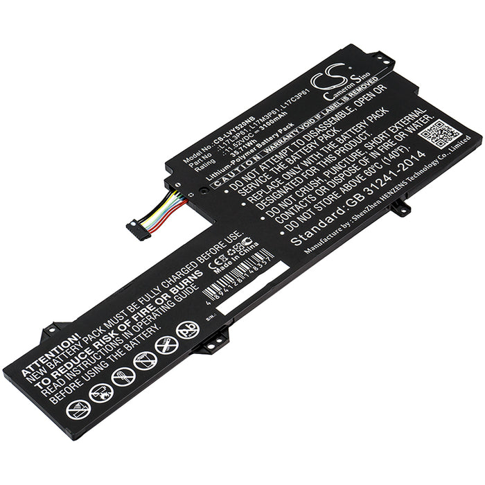 CS-LVY520NB : Battery for Lenovo Yoga 520-12, Yoga 520 12, IdeaPad 320S-13IKB and others - Replaces Lenovo L17L3P61, L17M3P61, L17C3P61