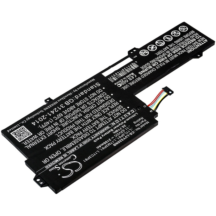 CS-LVY520NB : Battery for Lenovo Yoga 520-12, Yoga 520 12, IdeaPad 320S-13IKB and others - Replaces Lenovo L17L3P61, L17M3P61, L17C3P61