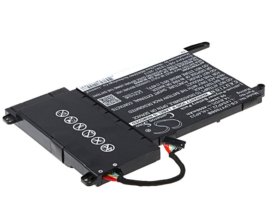 CS-LVY700NB : Battery for Lenovo IdeaPad Y700, IdeaPad Y700 Touch, Eraser Y700 and others - Replaces Lenovo L14S4P22, L14L4P23, L14M4P23 and others