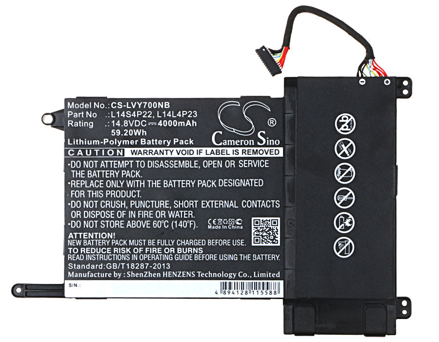 CS-LVY700NB : Battery for Lenovo IdeaPad Y700, IdeaPad Y700 Touch, Eraser Y700 and others - Replaces Lenovo L14S4P22, L14L4P23, L14M4P23 and others