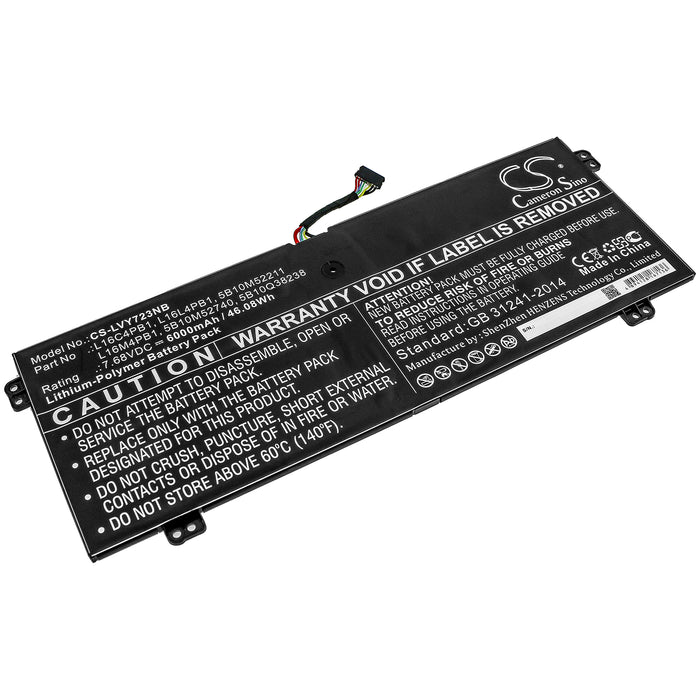 CS-LVY723NB : Battery for Lenovo YG 720-13IKB I7 16G 1TB 10H 80X6006QAU, YG 730-13IKB I7 16G 512G 10H-81CT007CAU, Yoga 730-13IKB(81CT005NMZ) and others - Replaces Lenovo L16L4PB1, L16M4PB1, 5B10M52211 and others