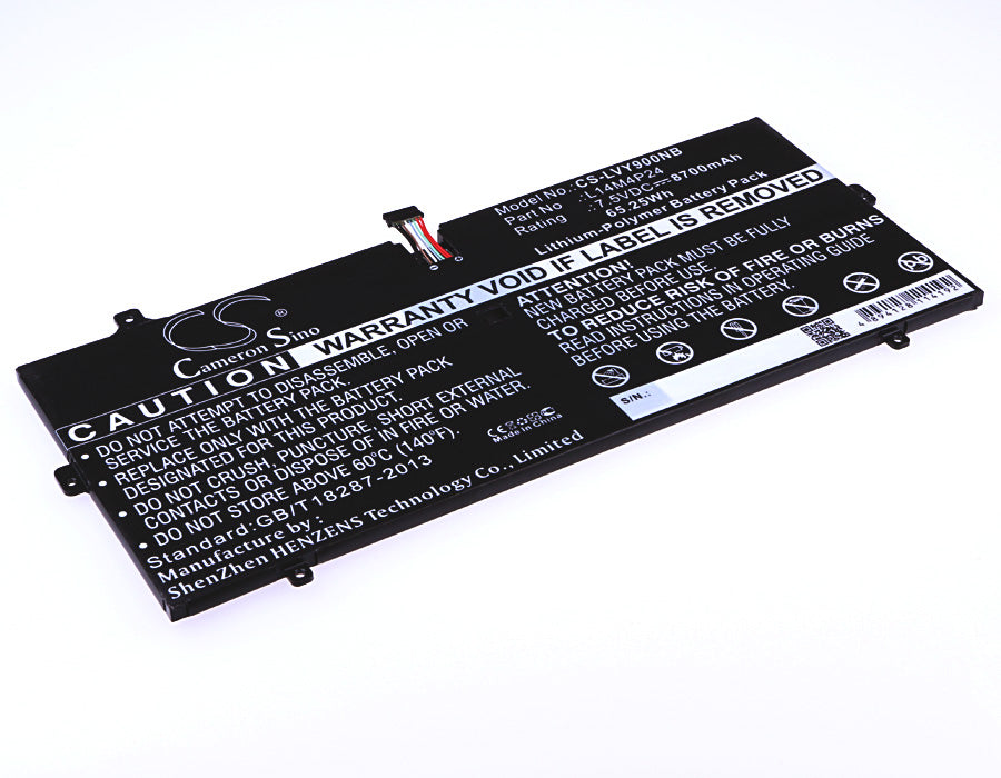 CS-LVY900NB : Battery for Lenovo Yoga 900, Yoga 4 Pro, YOGA900 and others - Replaces Lenovo L14M4P24, 5B10H43261, L14L4P24 and others