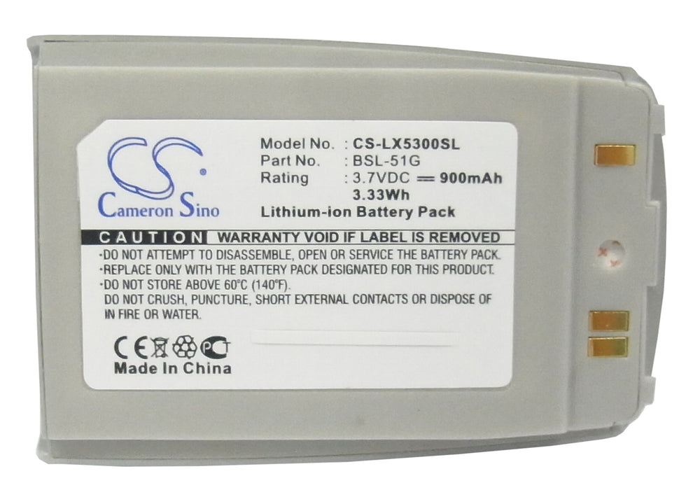 CS-LX5300SL : Battery for LG 5300, 5350, G5300 - Replaces LG BSL-51G