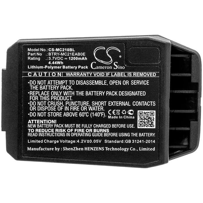 CS-MC210BL : Battery for Motorola MC21, MC2100, MC2180 - Replaces Motorola 82-105612-01, BTRY-MC21EAB0E, 82-150612-01