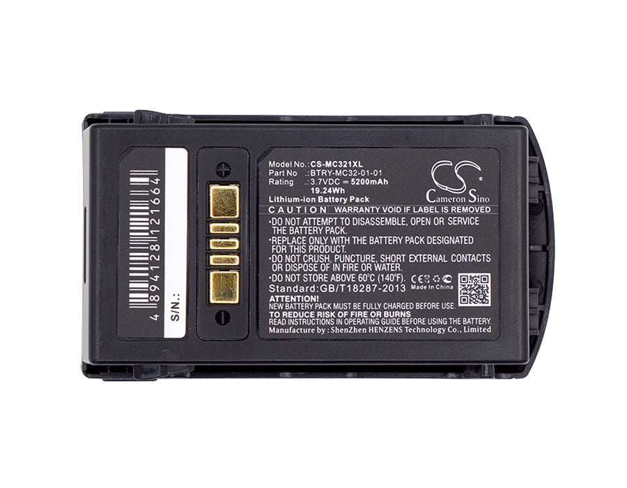 CS-MC321XL : Battery for Zebra MC3200, MC32N0, MC32N0-S - Replaces Zebra BTRY-MC32-52MA-10, BTRY-MC33-27MA, BT-000375 and others