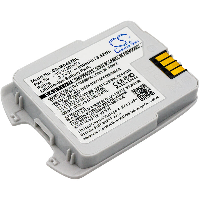 CS-MC407BL : Battery for Motorola CS4070, CS4070-SR - Replaces Motorola BTRY-CS40EAB00-04, 82-97300-02
