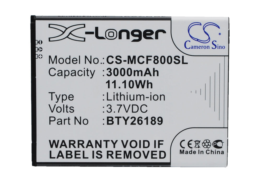 CS-MCF800SL : Battery for Mobistel Cynus F8 - Replaces Mobistel BTY26189, BTY26189Mobistel/STD