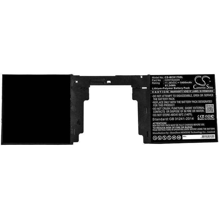 CS-MCK179SL : Battery for Microsoft Surface Book 2nd 15" 1793 Keyboard - Replaces Microsoft G3HTA040H